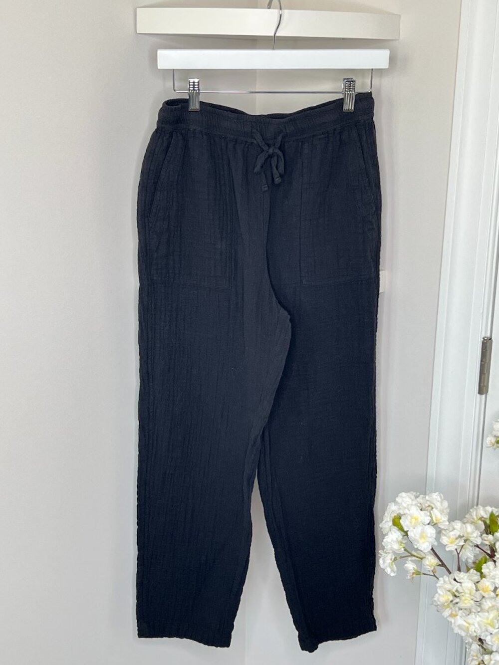 Black Cotton Pants